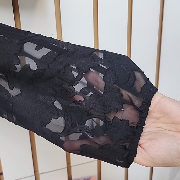Sincerly Jules Sheer Blouse Top Med - Picture 3 of 5
